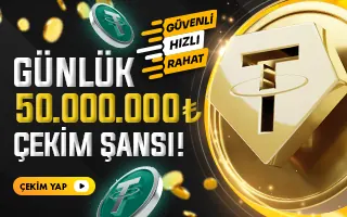 Holiganbet Tether ile günlük 50.000.000 TL çekim banneri